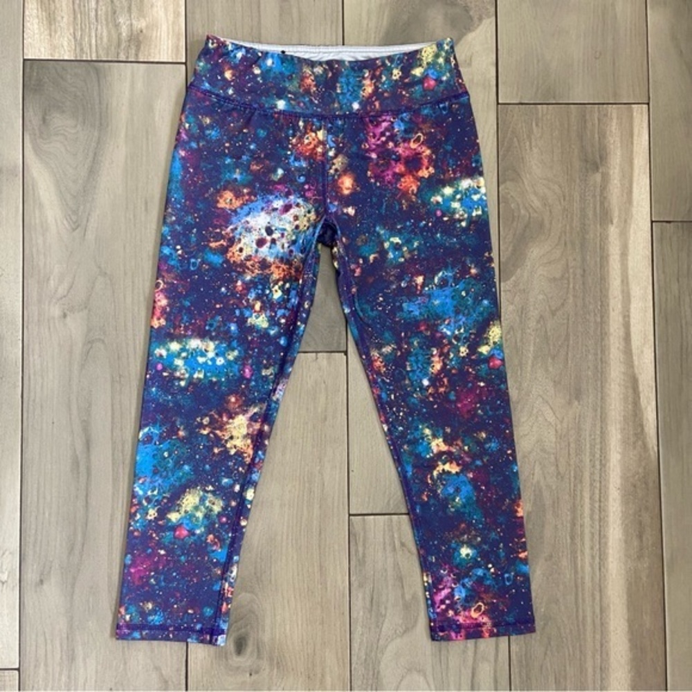 High Energie‎ Jessa Galaxy Print Active Running Leggings Women’s Size Medium